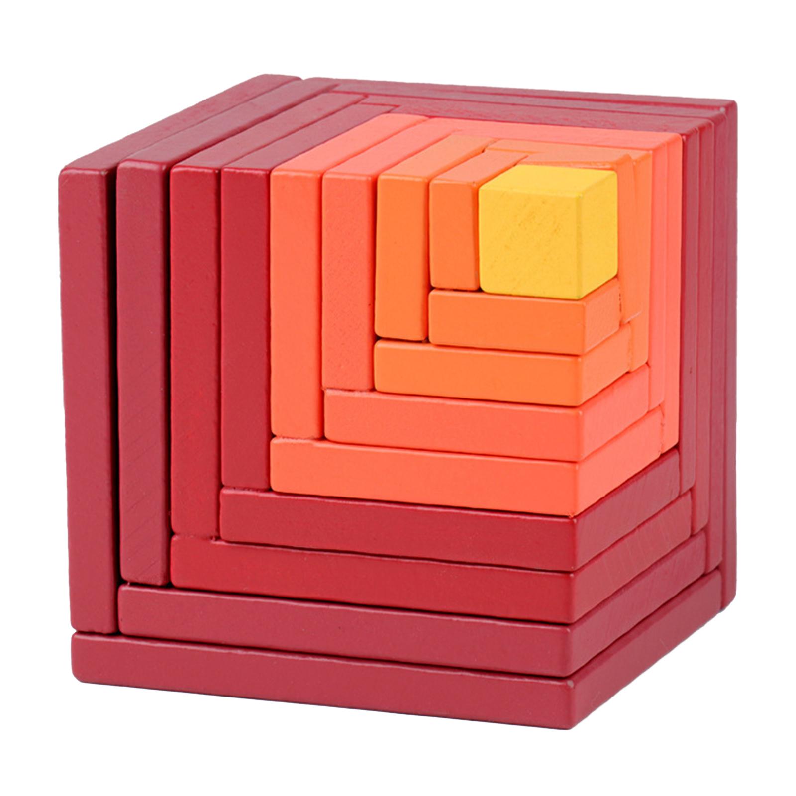 Wooden Cube Building Blocks Mo - đánh giá và giá Brain Teaser Cube