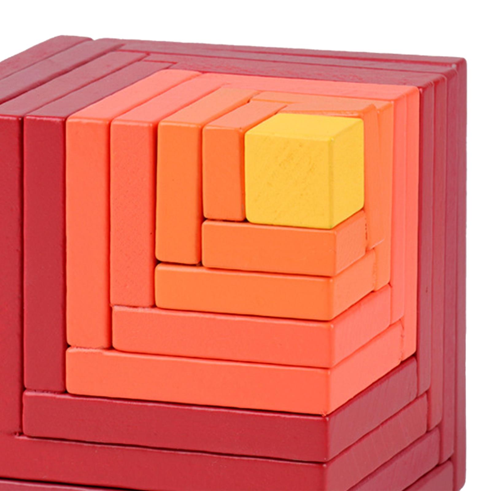 Wooden Cube Building Blocks Mo - đánh giá và giá Brain Teaser Cube