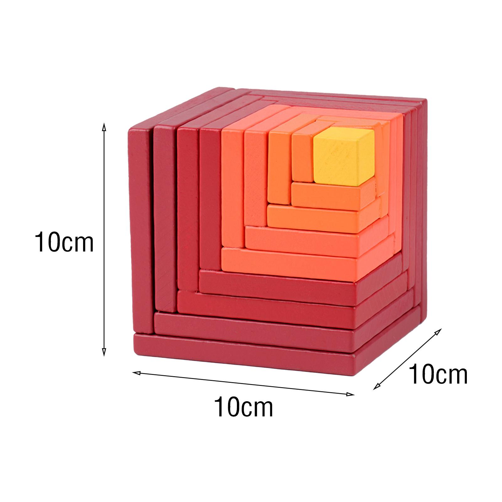 Wooden Cube Building Blocks Mo - đánh giá và giá Brain Teaser Cube