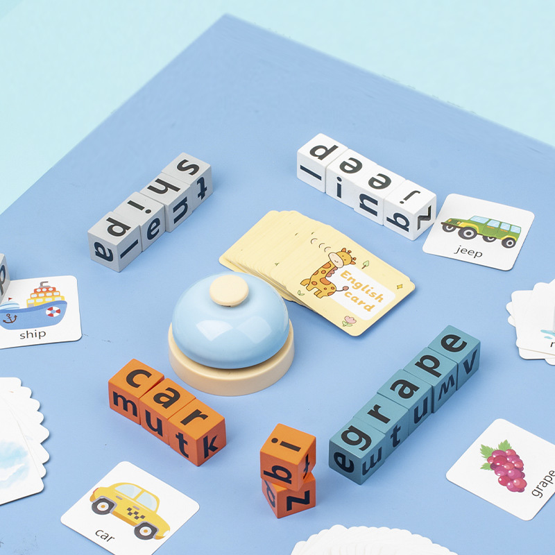 Creative Wooden Spell Word Toy - đánh giá và giá Kids Educational Games Learn English