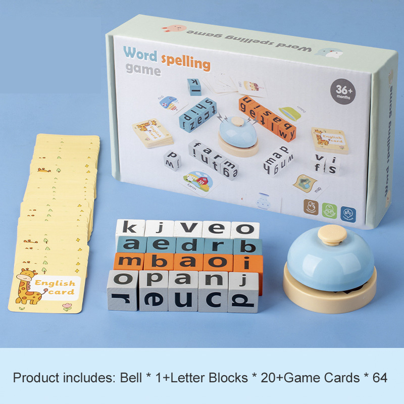 Creative Wooden Spell Word Toy - đánh giá và giá Kids Educational Games Learn English