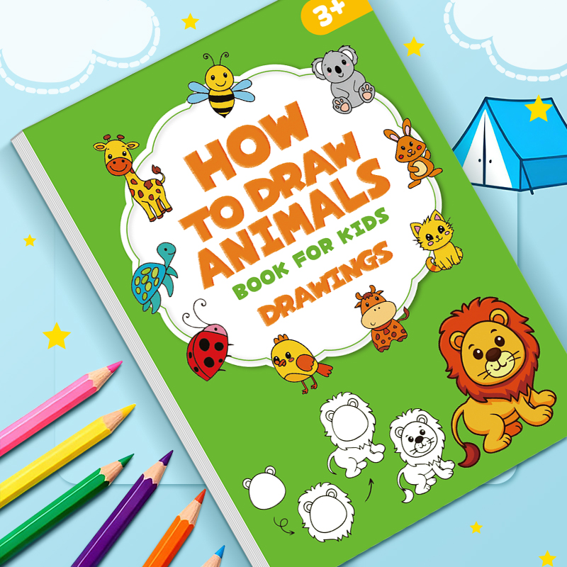 Kids Animal Drawing Book 32 Pa - đánh giá và giá Kids Education Drawing