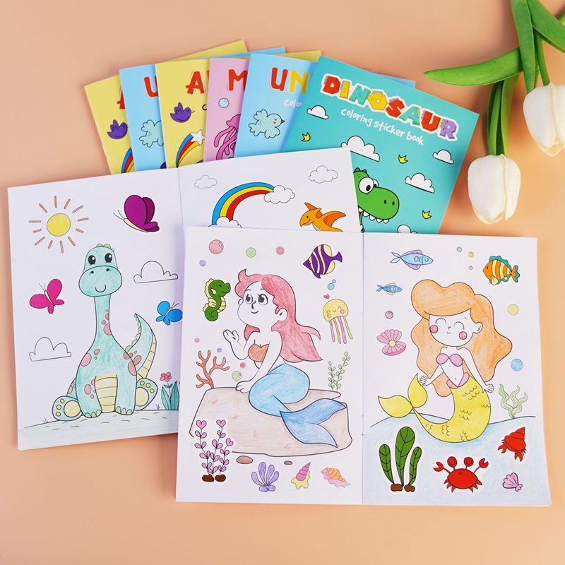 Coloring Book Children Sticker - đánh giá và giá Kids Education Laptop
