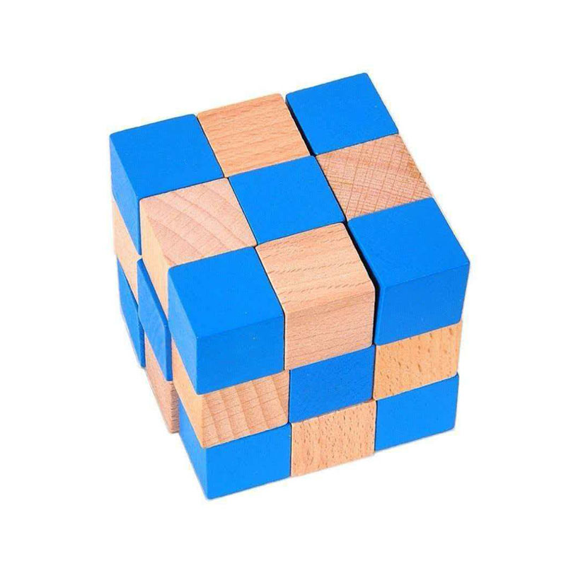 Square Snake Cube Wooden Brain - đánh giá và giá Brain Teaser Cube