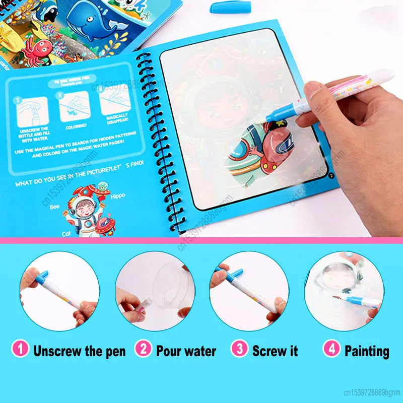 Hoạt Hình Nước Ma Thuật Tranh  - đánh giá và giá Kids Education Drawing