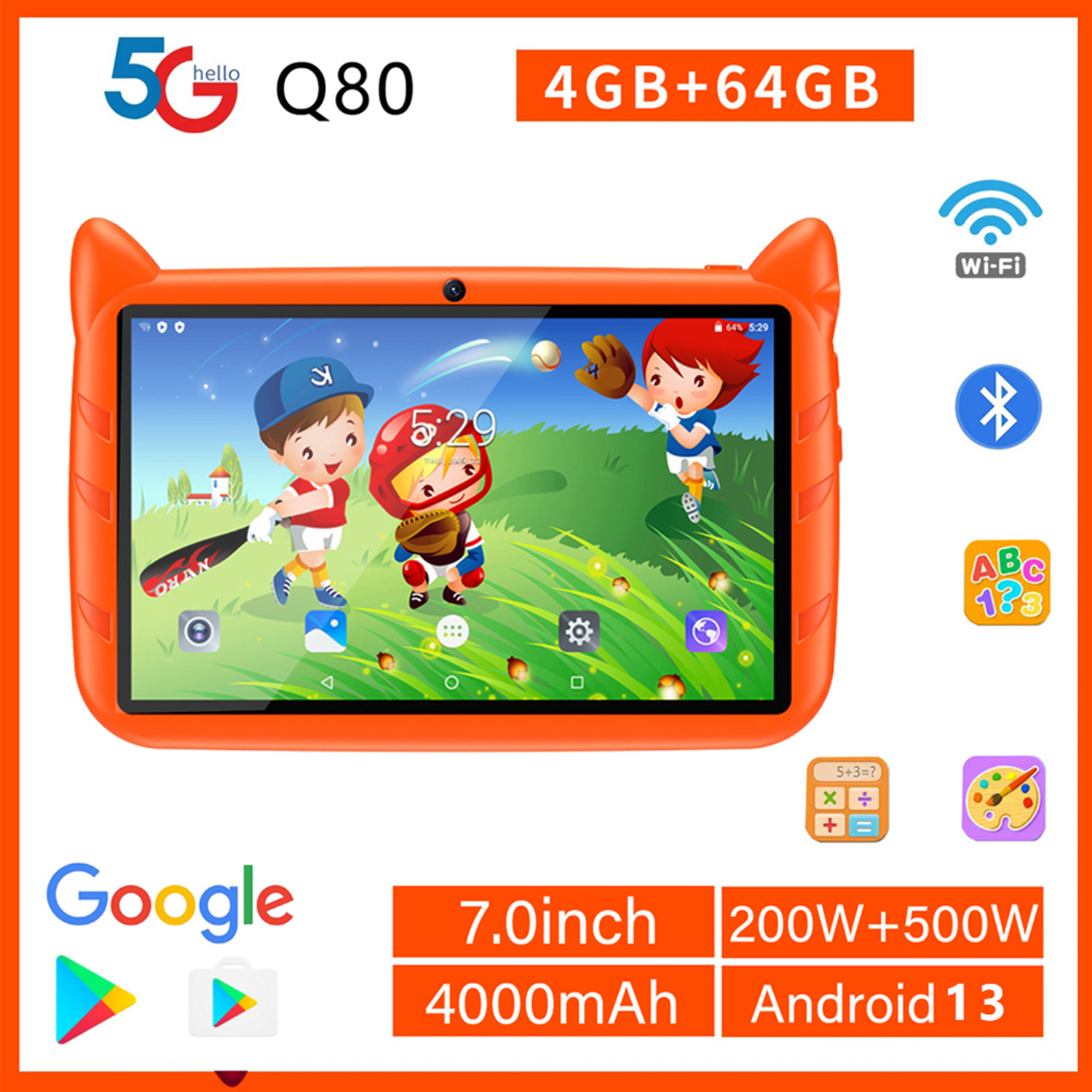 New 5G WiFi Kids Tablet 7 Inch - đánh giá và giá Kids Educational Games Learn English