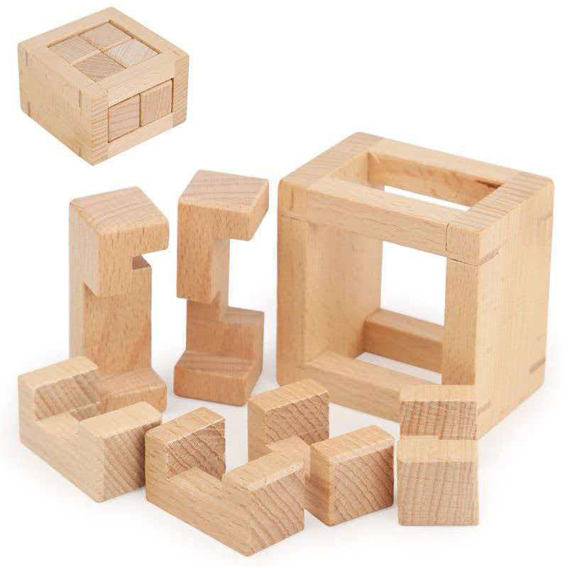 YueYu II Wooden Disentanglemen - đánh giá và giá Brain Teaser Cube