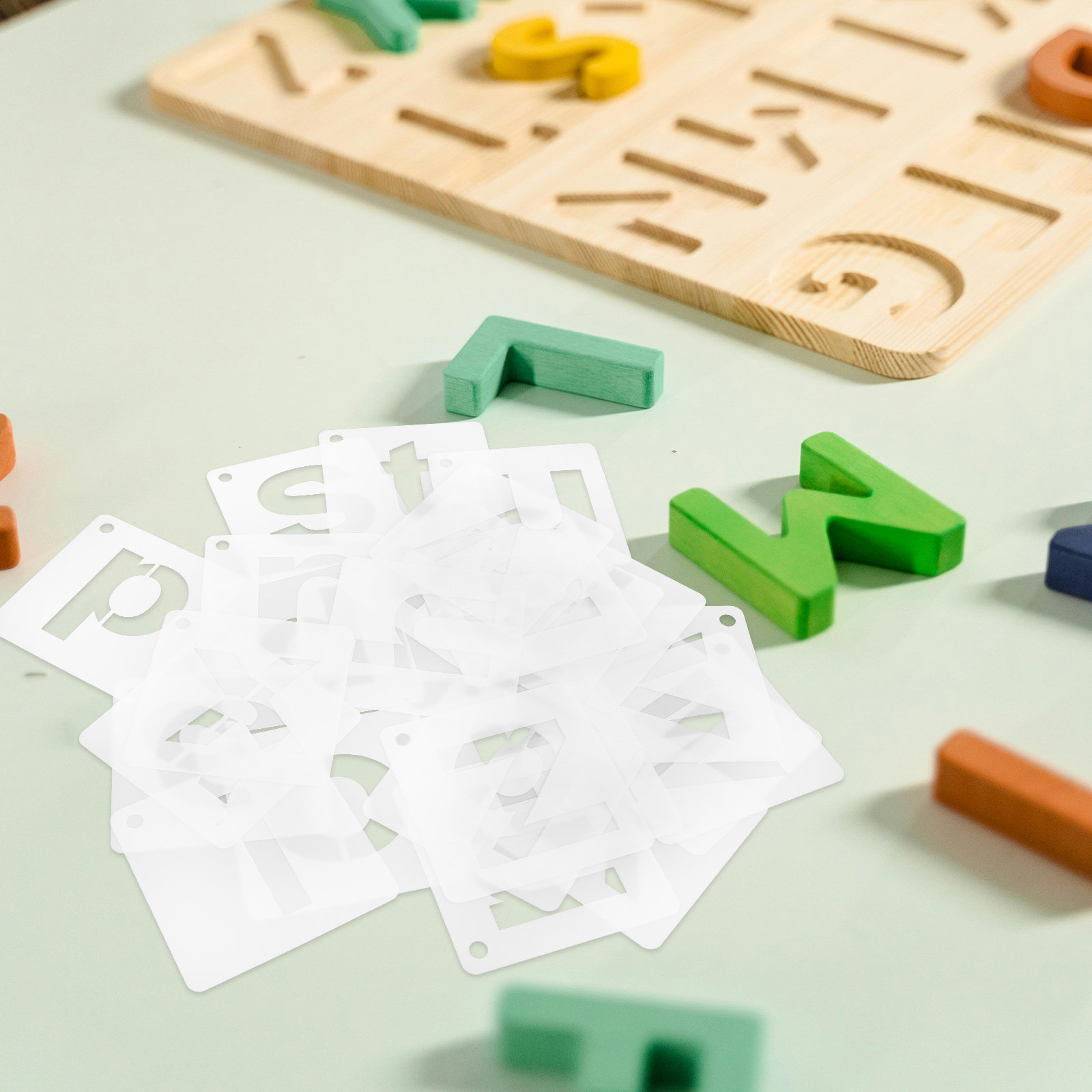 1Set Reusable Plastic Letter S - đánh giá và giá Kids Education Drawing