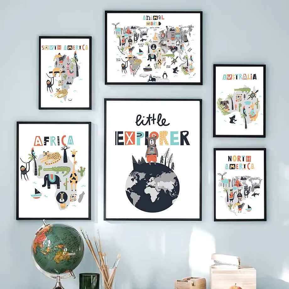 Animal World Map Explorer Wall - đánh giá và giá Kids Education World